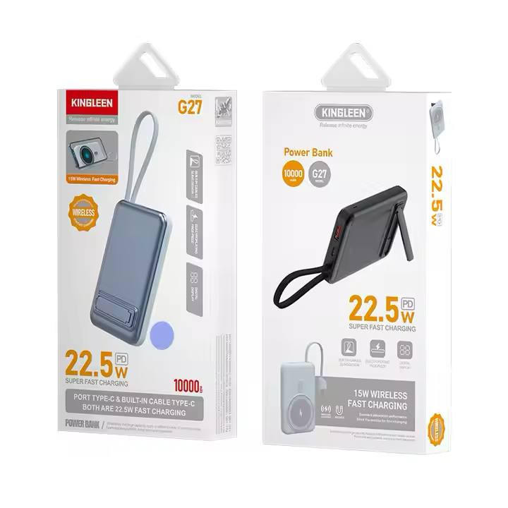 پاور بانک وایرلس شارژKINGLEEN 10000 مدل G27