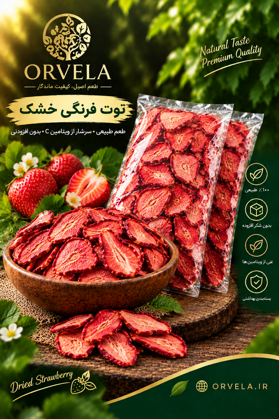 توت فرنگی خشک